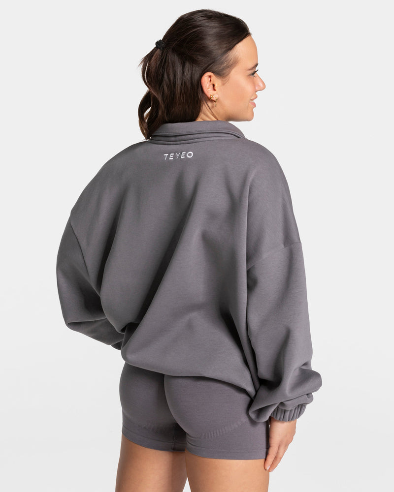 Femme Half Zip Sweater "Graphit"
