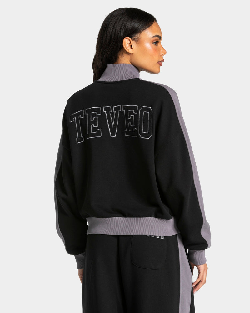 Football Zip Jacke "Schwarz"
