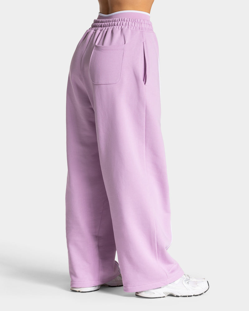 Contrastline Wide Leg Jogger "Orchid"