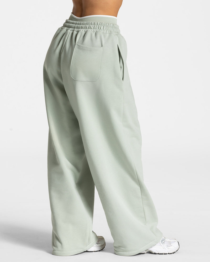 Contrastline Wide Leg Jogger "Pistachio"