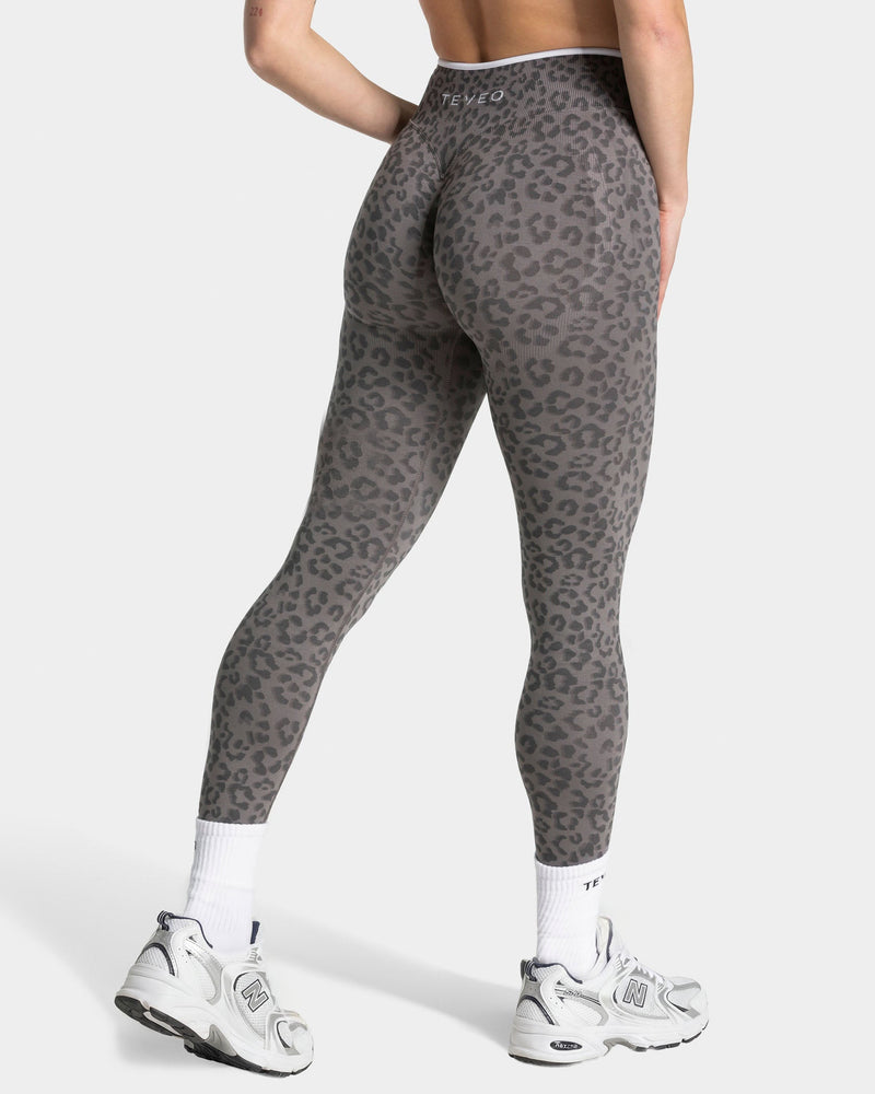 Contrastline Sculpt Scrunch Leggings "Leo Graphit"