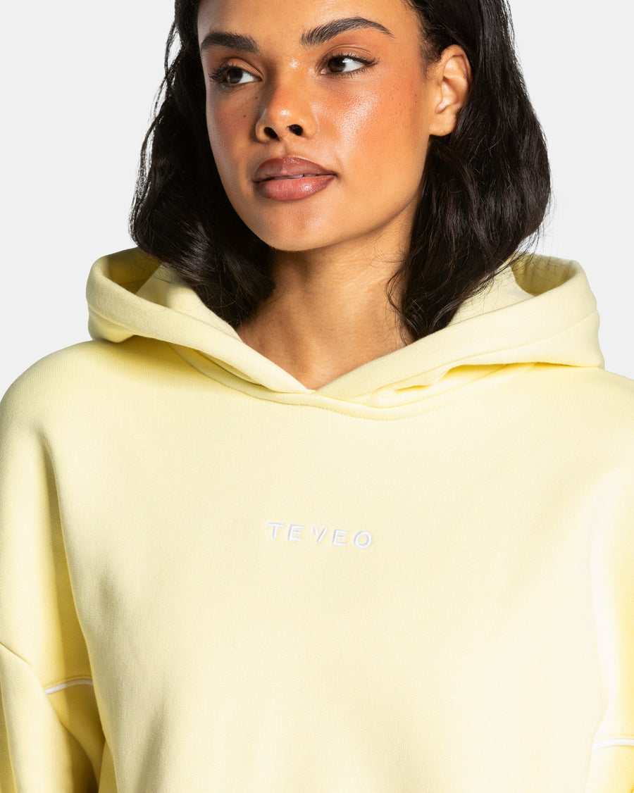 Contrastline Hooded Sweater "Butter Yellow"