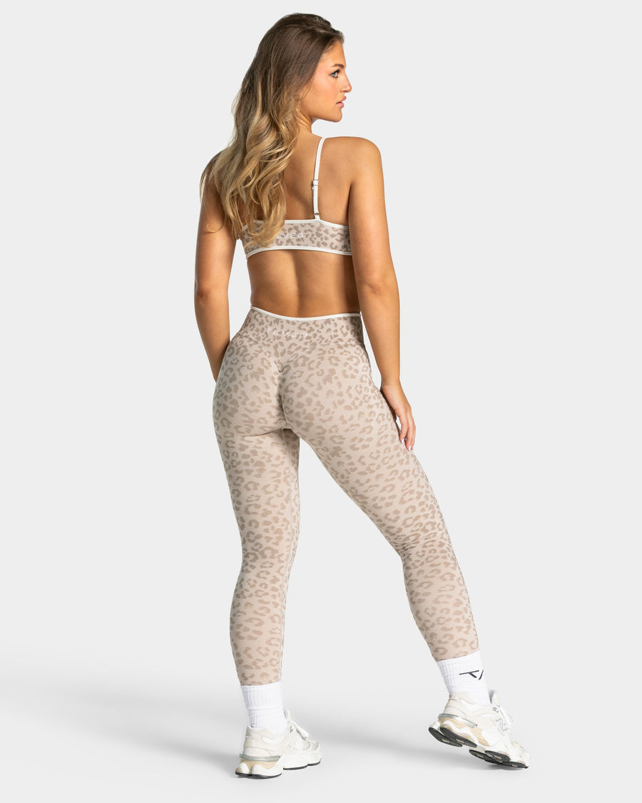 Contrastline Sculpt Scrunch Leggings "Leo Cream"