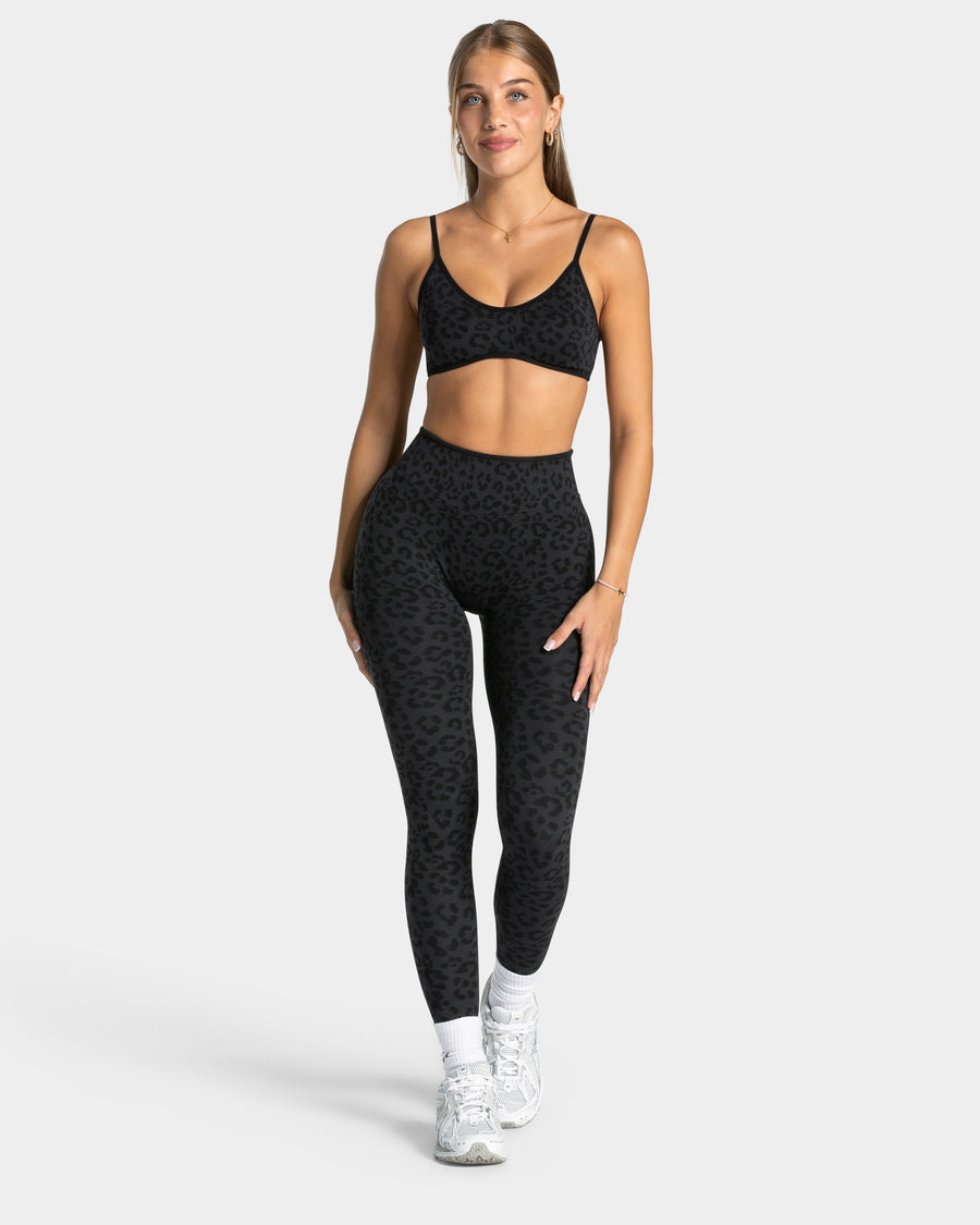 Contrastline Sculpt Scrunch Leggings "Leo Schwarz"