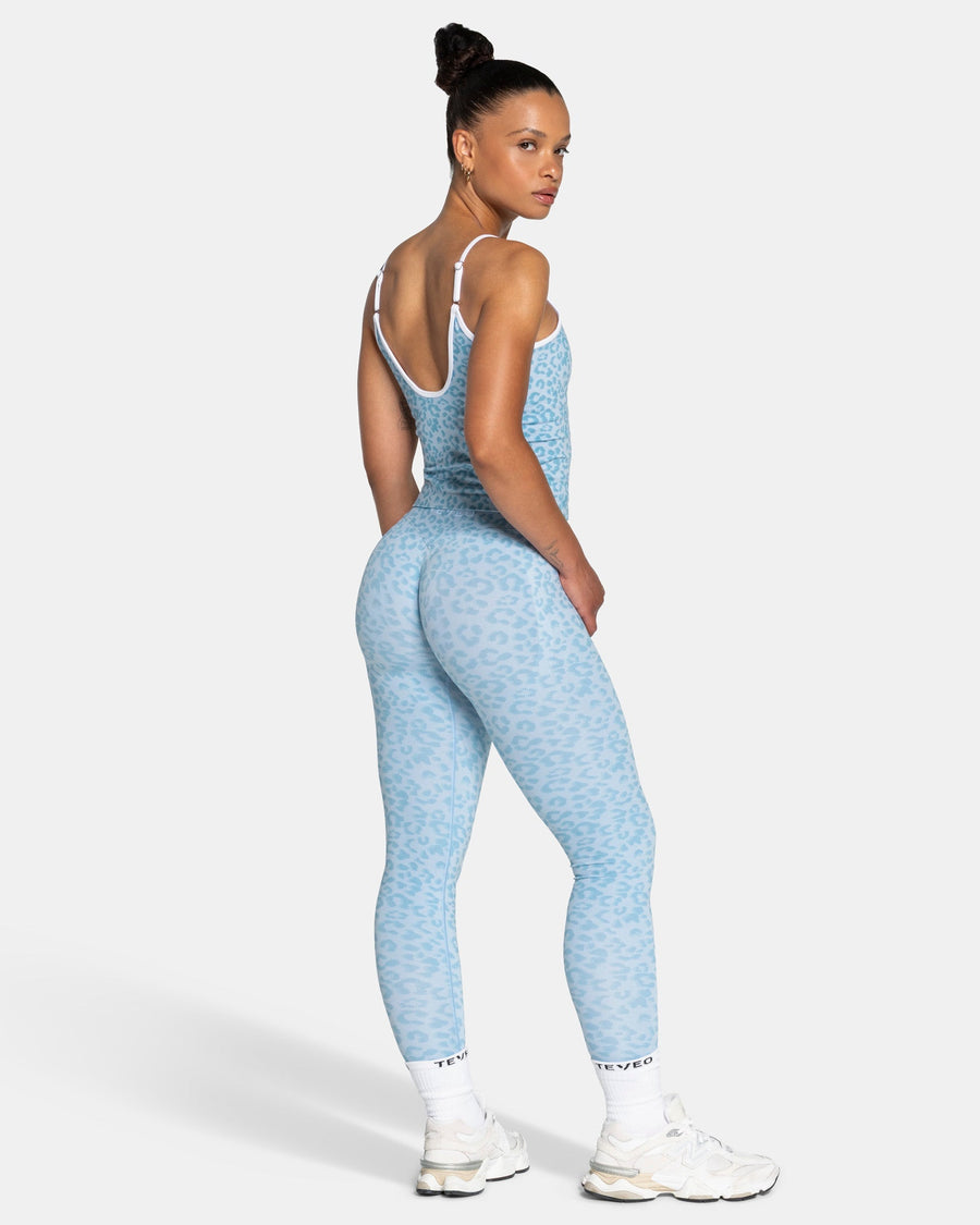 Contrastline Leggings "Leo Babyblau"