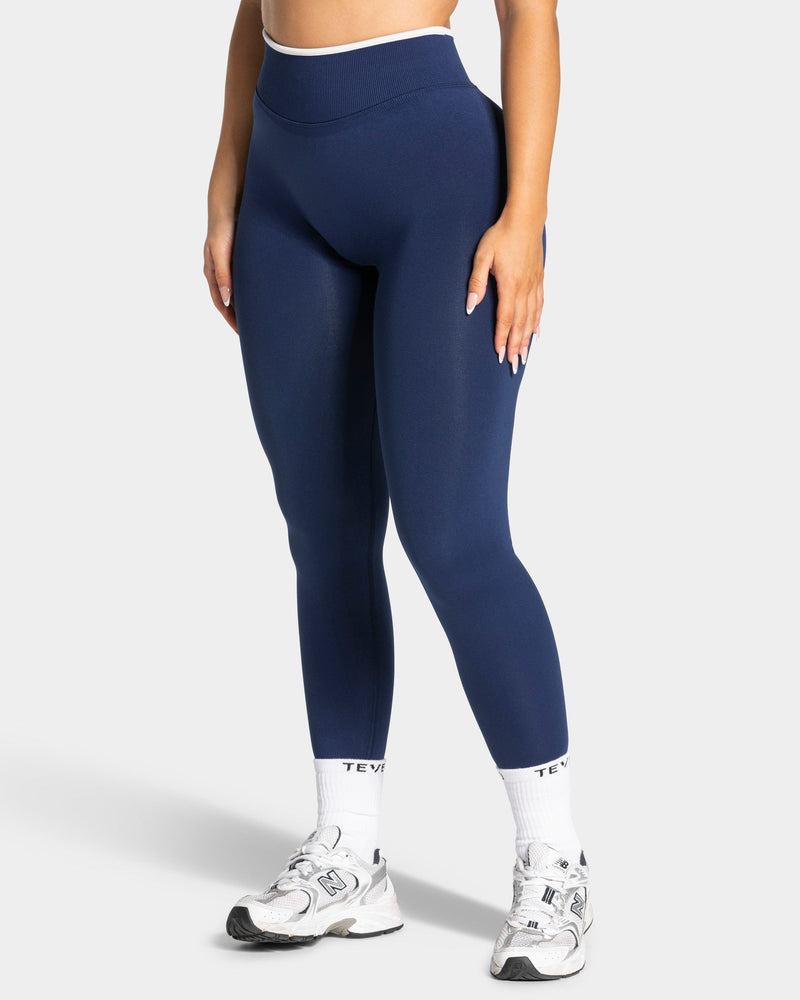 Contrastline Sculpt Scrunch Leggings "Dunkelblau"