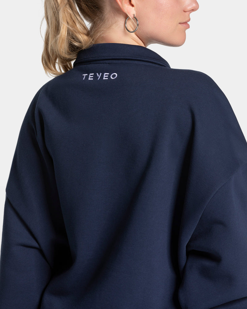 Femme Half Zip Sweater "Dunkelblau"