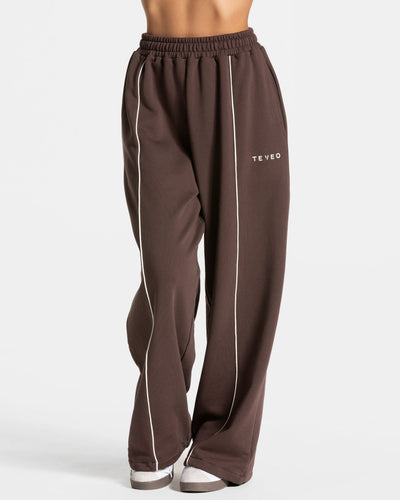 Contrastline Wide Leg Jogger "Espresso"