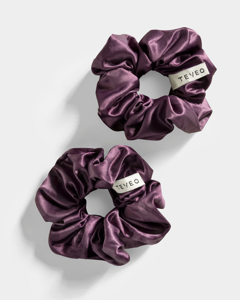 Contrastline Scrunchies (2er-Pack) "Leo - Blackberry"