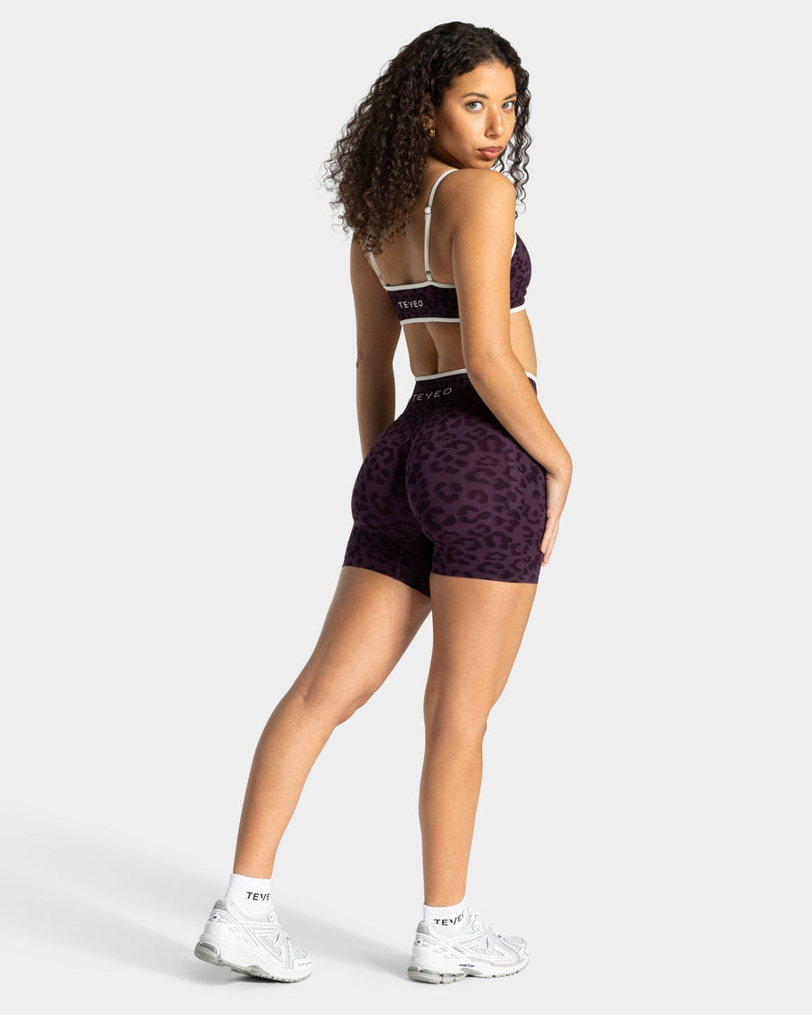 Contrastline Sculpt Scrunch Shorts "Leo Blackberry"
