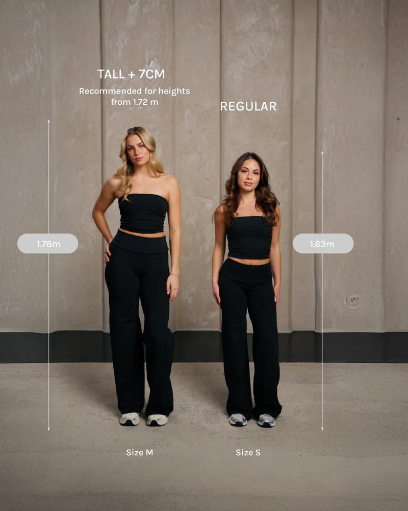 Mellow Fold Over Straight Leg Pants Tall "Mokka"