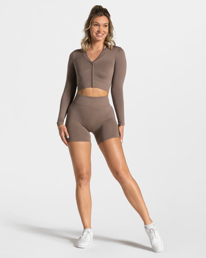 Statement Scrunch Shorts "Mokka"