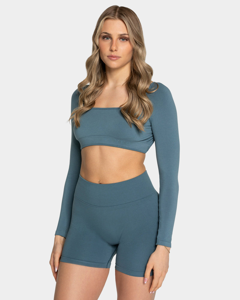 Femme Backless Longsleeve "Teal"