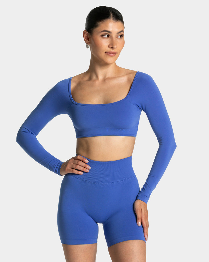Femme Backless Longsleeve "Royalblau"