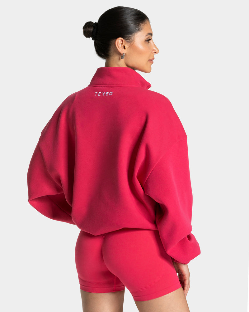 Femme Half Zip Sweater "Berry"