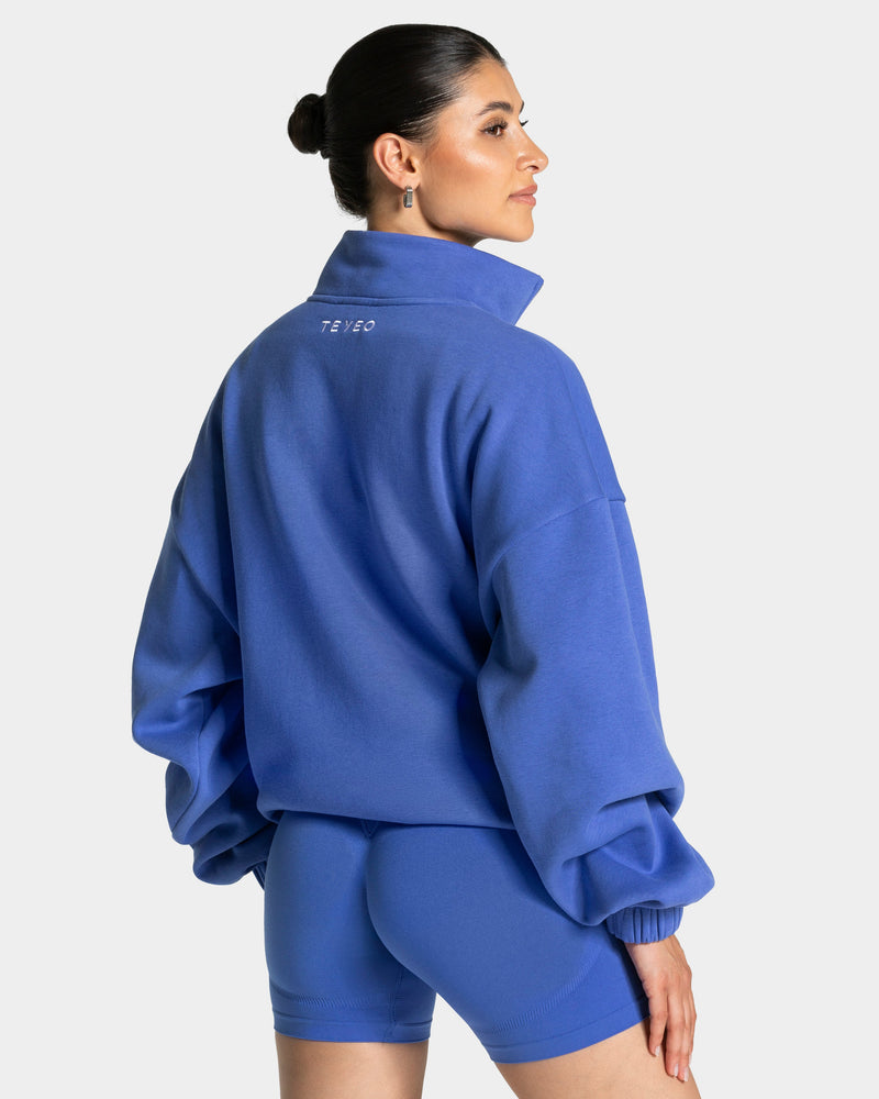 Femme Half Zip Sweater "Royalblau"