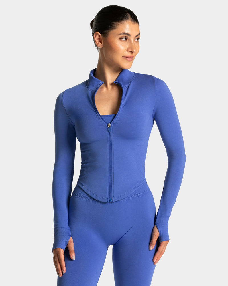 Femme Shaping Zip Jacke "Royalblau"