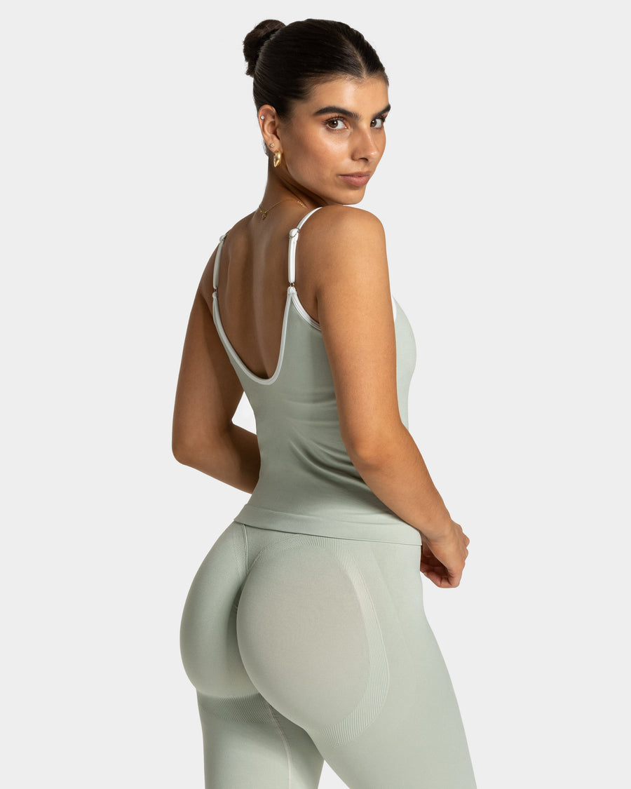 Contrastline Cami Top "Pistachio"